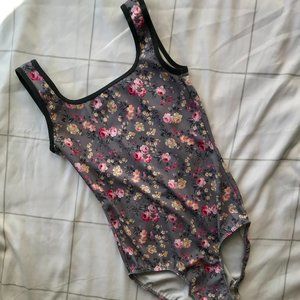 Eleve Foral Tank Size Medium with Open Back and Bu